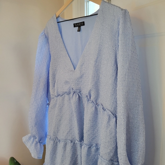 Eloquii Light Blue Midi Dress - Picture 4 of 11